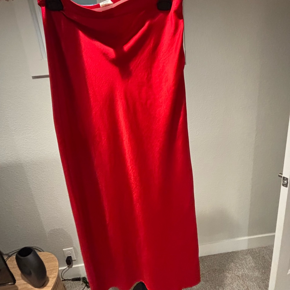 Open Edit Satin Maxi Skirt